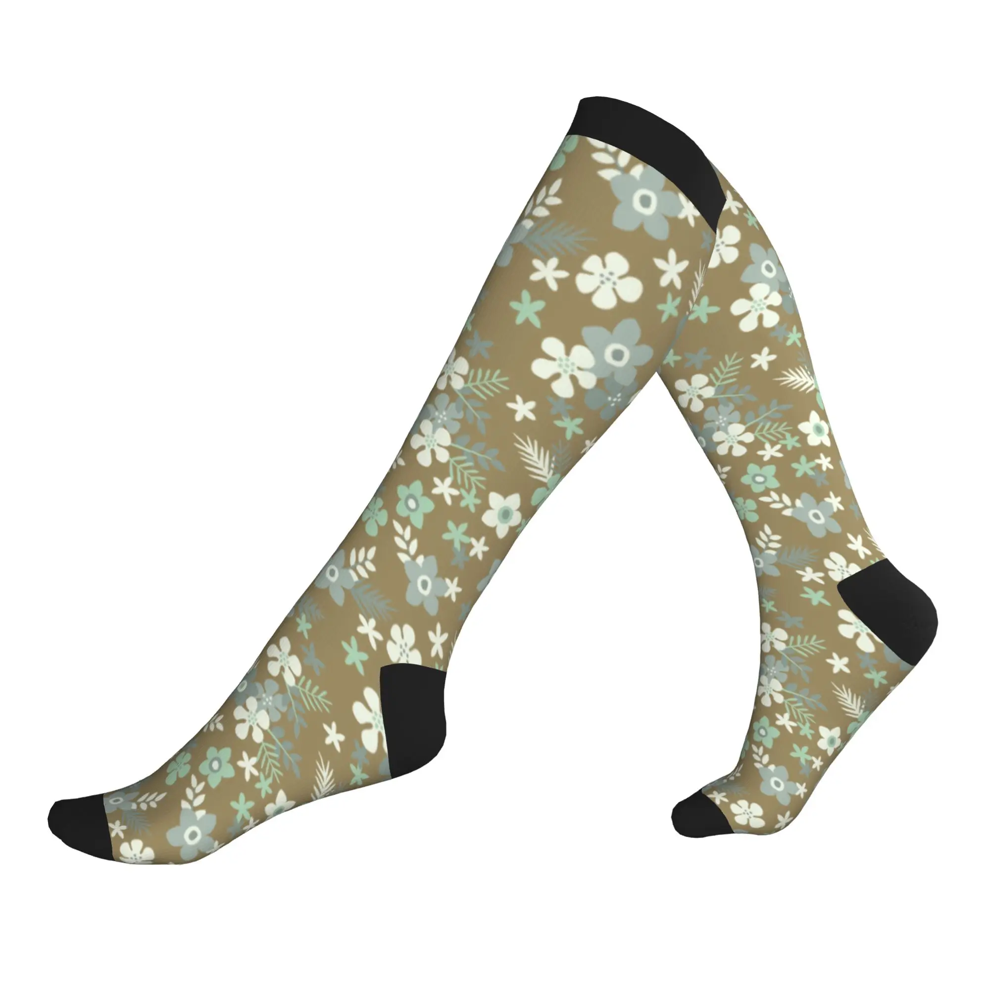 Harajuku Sage Green Spice Mix Socks Men Women Warm 3D Print  Basketball Sports Sports Compression Socks