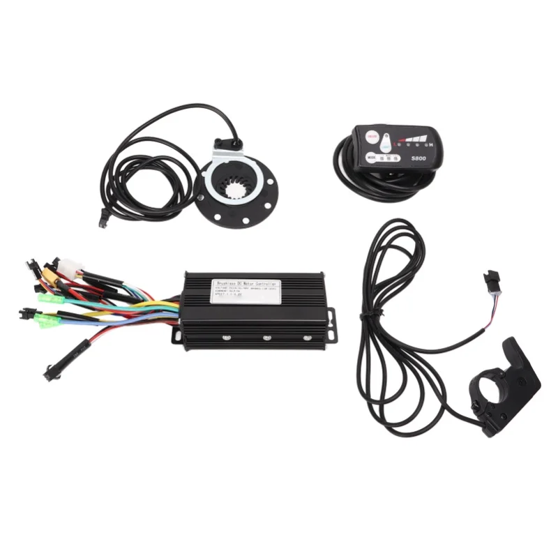 

24V 36V 48V Sine Waving Controller Thumb Throttle PAS LED LCD Meter Electric Bike 3 Mode Motor Controller Set