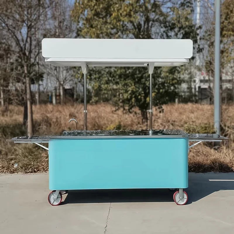 Beautiful and durable mobile dining table coffee cart juice bar foldable coffee cart