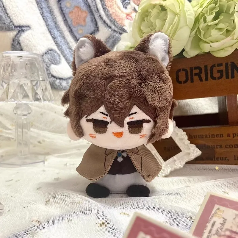 Muñecas de peluche con colgante de Dostoievski de 10cm, Mini llavero suave Bungo Stray Dogs, bolsa, muñecas Edogawa Rampo, juguetes de peluche, Osamu Dazai, regalo de Navidad