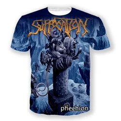 phechion Suffocation Band 3D Print Men T Shirt Hip Hop Women Tshirt Unisex Clothing Tops Suppliers for Drop Shipper A47