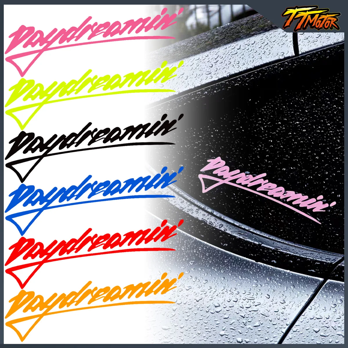 

Daydreamin Creative Alphabet English Vinyl Reflective Decal Car Accessories Stickers For BMW Mercedes Audi Peugeot Volkswagen