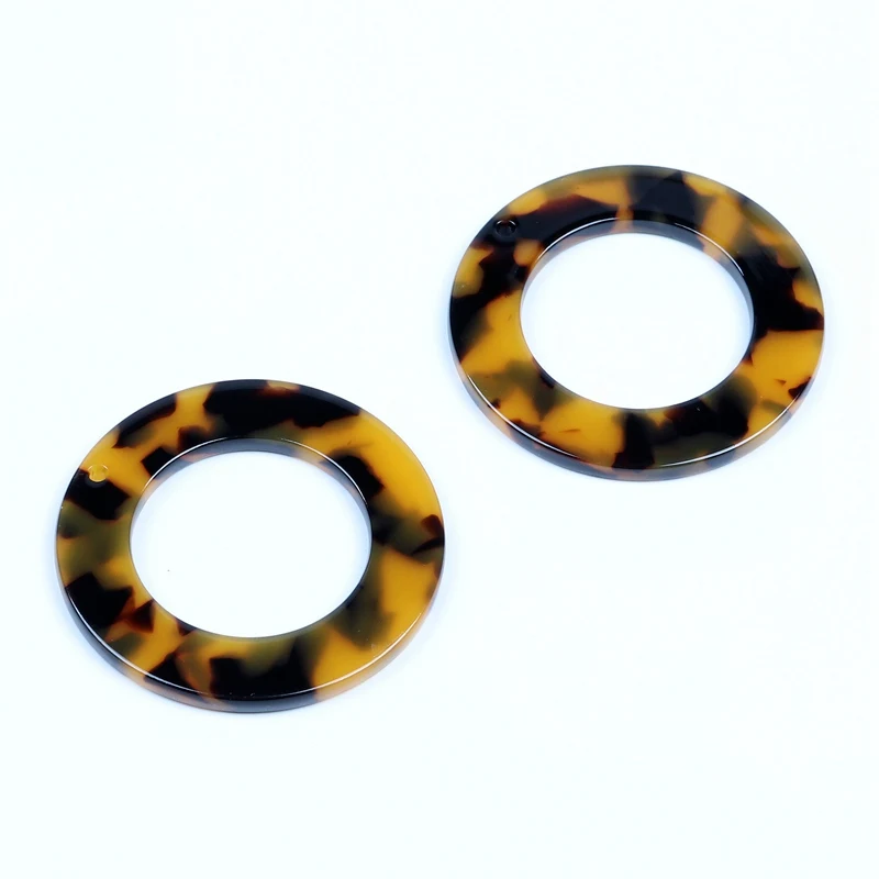 Leopard Print Circle Charm for DIY Jewellery Making