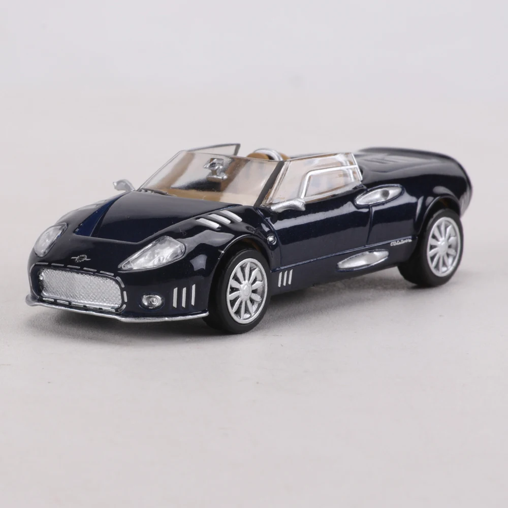 DCT 1:64 Spyker C12 LaTurbie Alloy Diecast Model Car Dark Blue Convertible Sports Car Collectible Toy