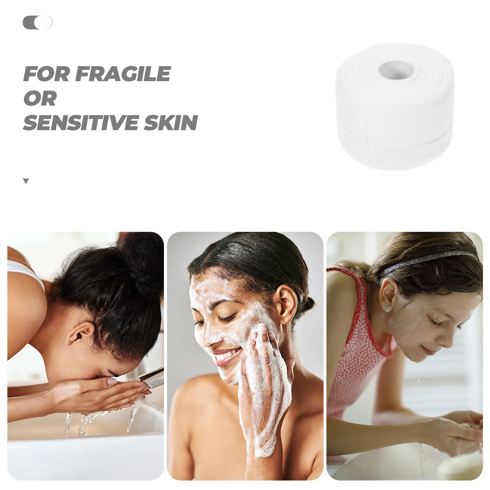 60Pcs Makeup Remover Towel Pure Cotton Disposable Face Towel Soft Absorbent for Sensitive Skin Cleansing Skincare Daily Use