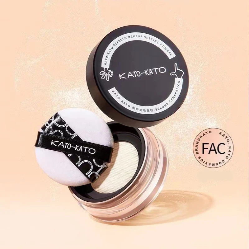 KATO KATO Loose Powder Oil Control Soft Matte Shimmer Setting Finishing Foundation Powder Natural Long Lasting Brighten Skin