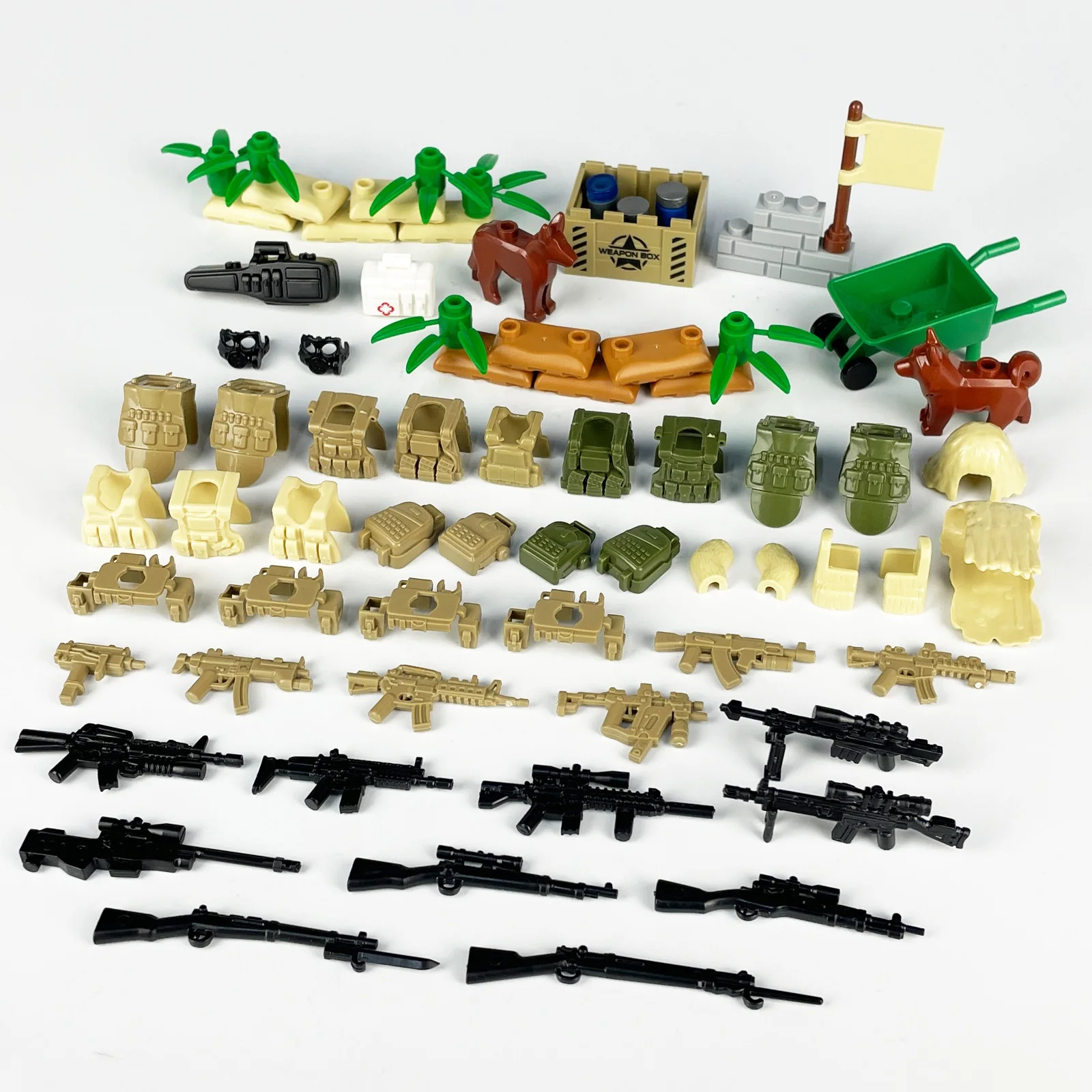 Military Accessories Bricks Swat Weapon Soldier Gun Special Forces WW2 Army MOC Parts Building Block PUBG Toys Gift