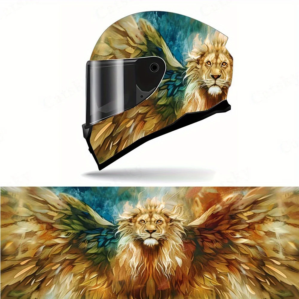 

Artistic mythical lion - eagle hybrid creature Full helmet Wrap Sticker Motorcycle helmet Racing graphic Decal Vinyl wrap helmet