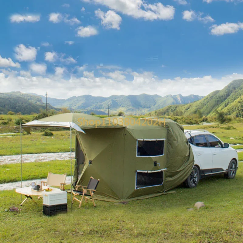 Fast Open Camping Rear Tent, Extension of Equipment, Large Gazebo, Sun Shelter, Self-Driving Tour, Car, 180x180x210cm