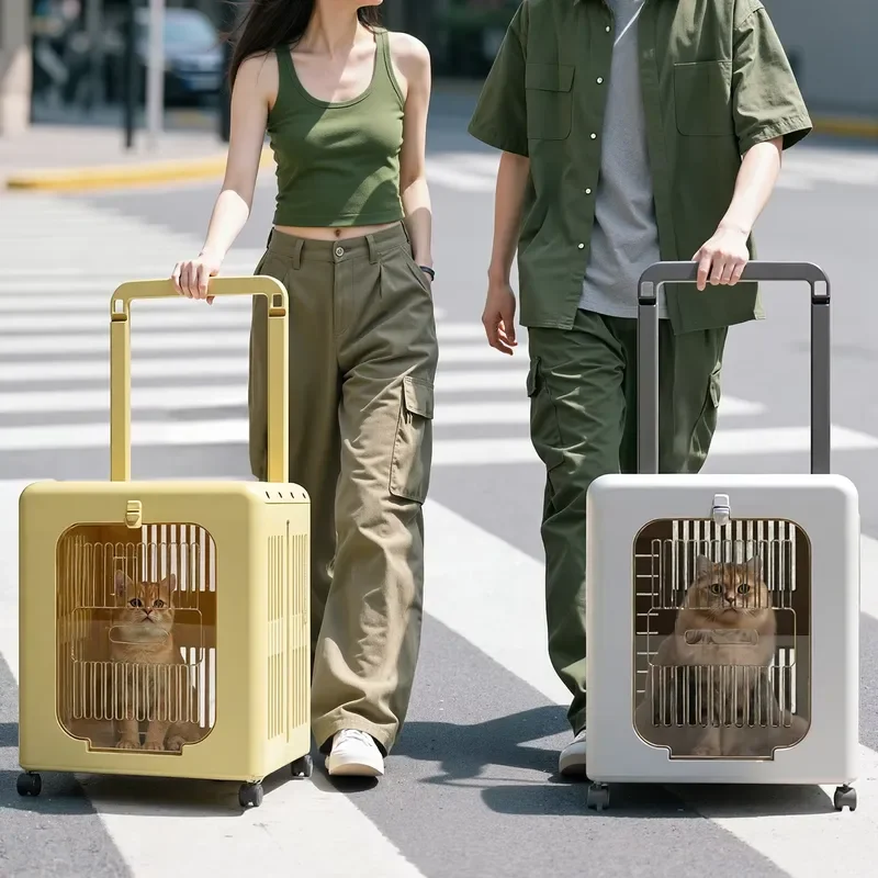 PP Luxury Pet Carrier for Cats and Small Pets Breathable Portable Carrier Bag Foldable Pet Stroller Wholesale Travel