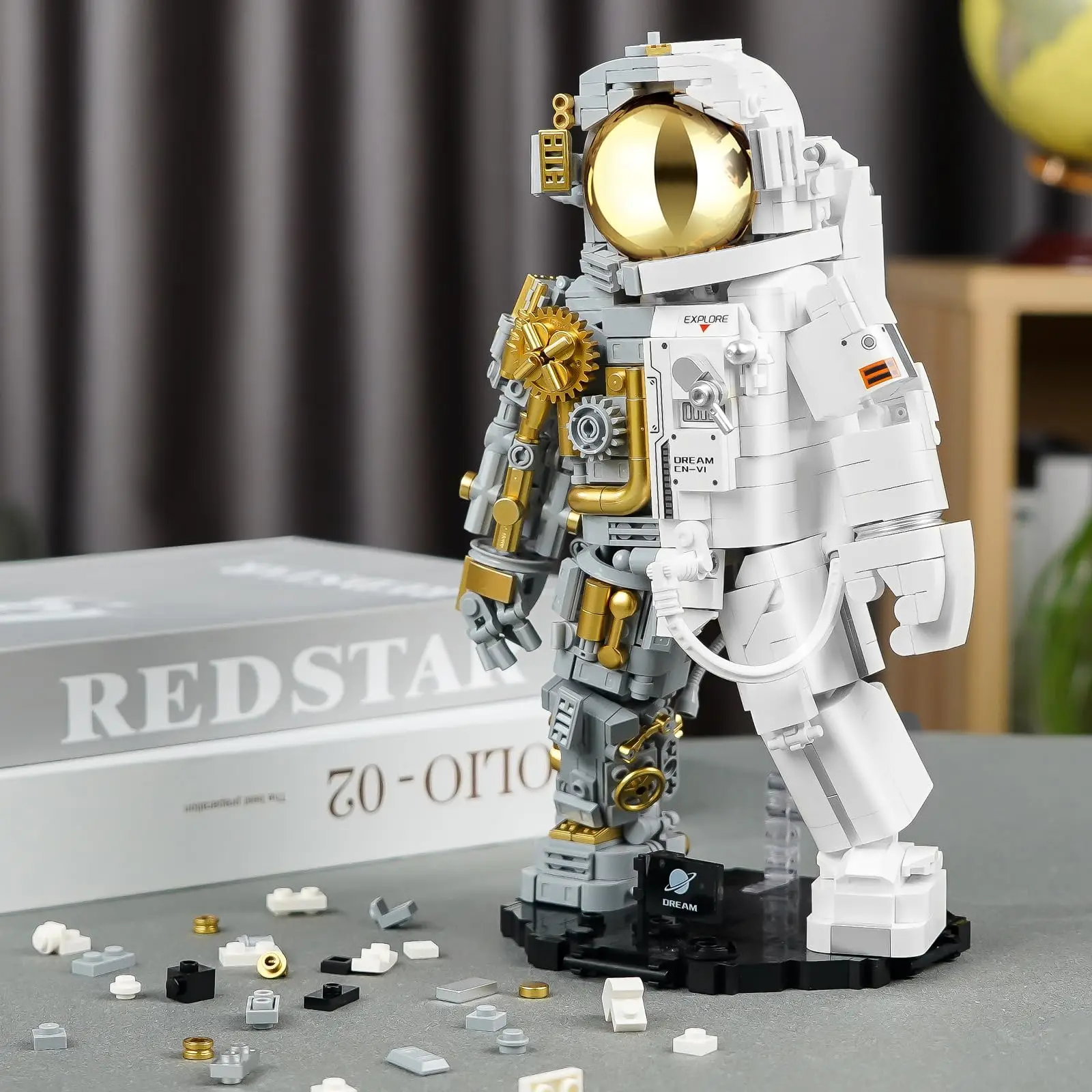 1088PCS Mechanical Aerospace Astronaut Building Blocks Space Detect Assemble Bricks Toys Desk Decoration Gift For Children