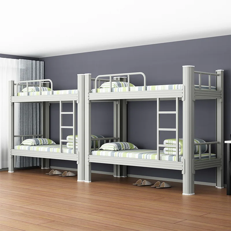 Twin Over Full Steel Bunk Bed with Safety Ladder and Anti Rust Coating