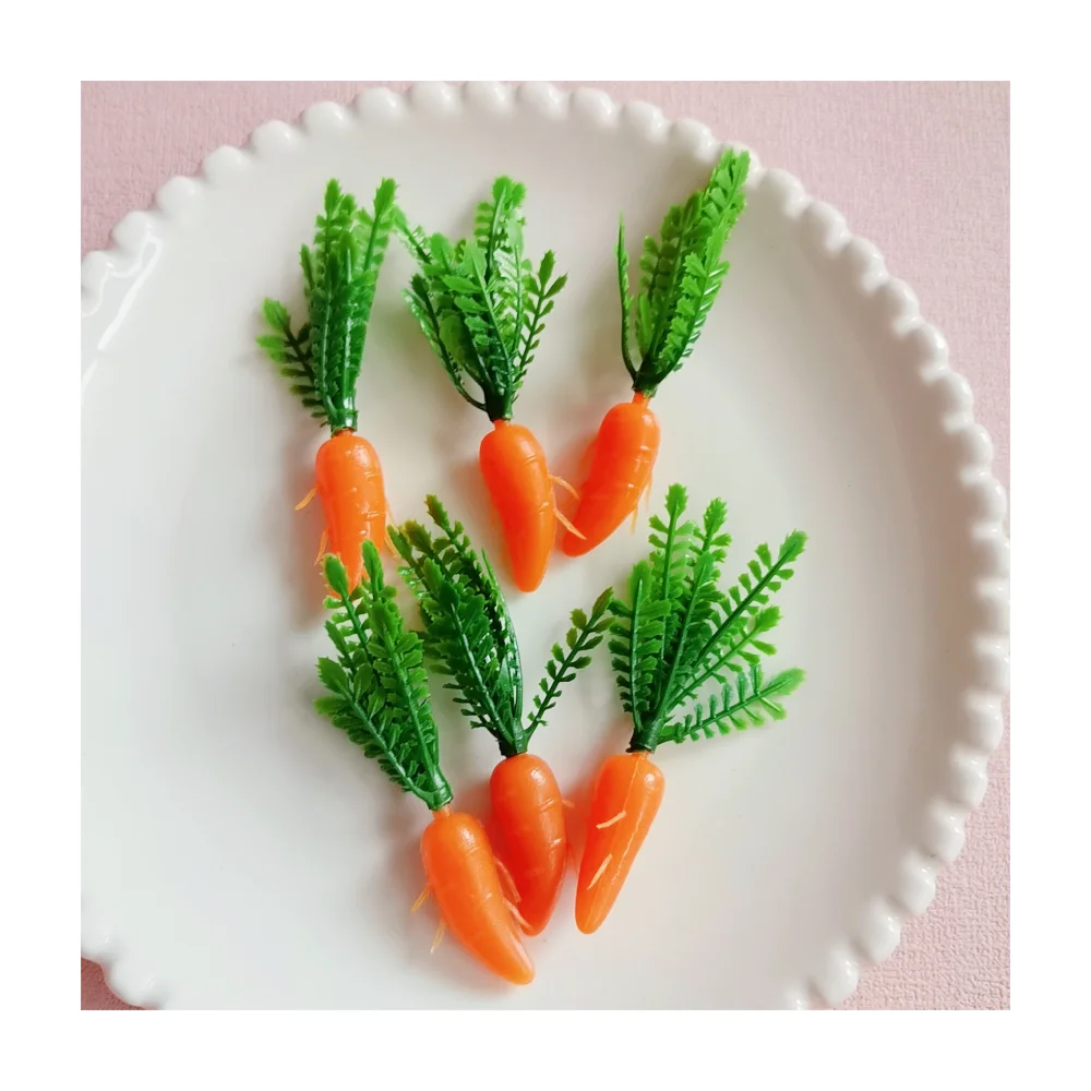 Artificial Carrot Mini Plastic Radish Decoration Mini Carrots For Easter Birthday Party Home Decor Creative photo props