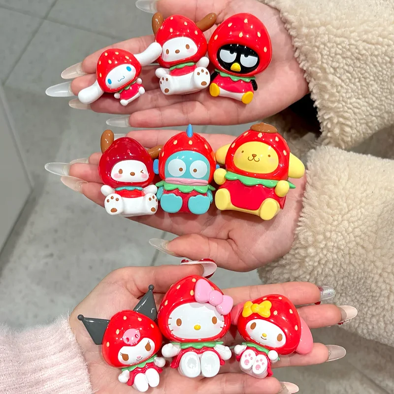 

Genuine Sanrio Characters Strawberry Candy Series Mini Blind Box Cute Bag Pendant Keychain Desktop Ornament Girl'S Gift Kawaii