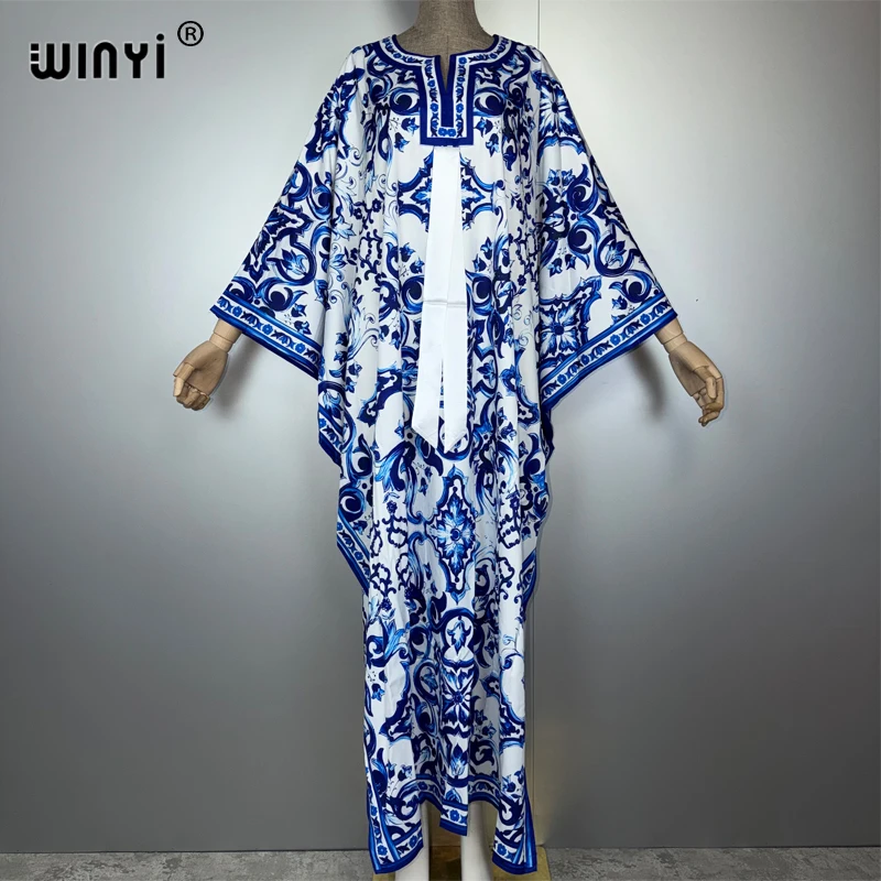 فساتين WINYI للمرأة المسلمة طويلة من قفطان للحفلات فستان جديد في عطلة فضفاضة للسيدات عباية دبي قفطان خريفي فاخر