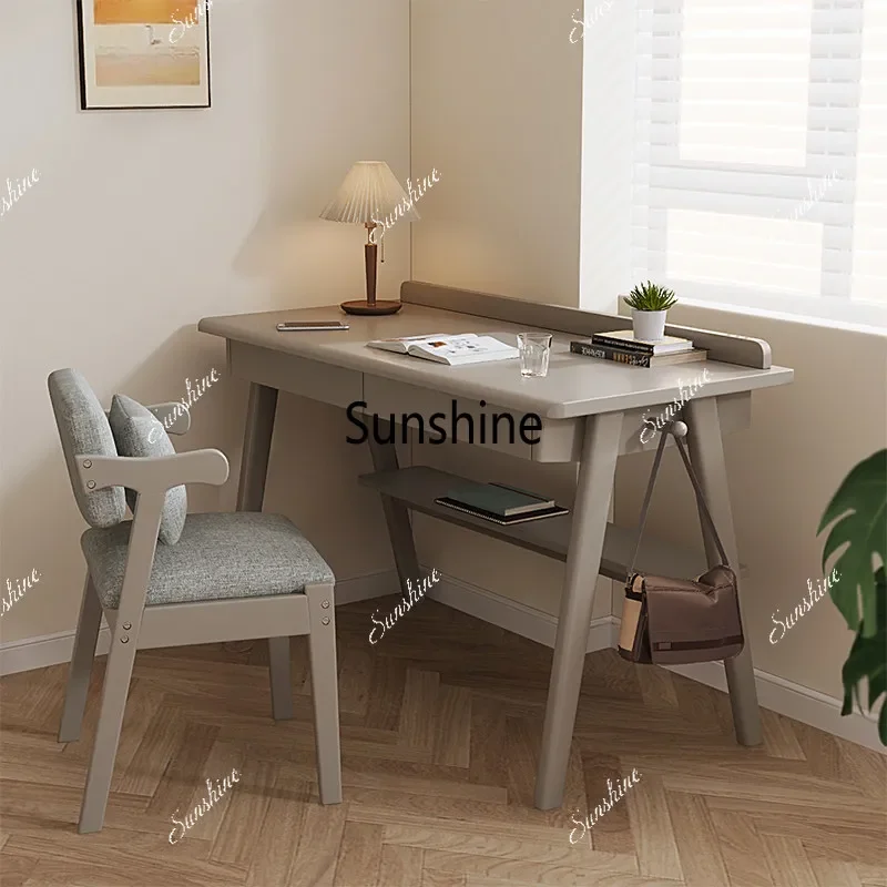 YAll solid wood desk Modern simple Japanese computer writing learning