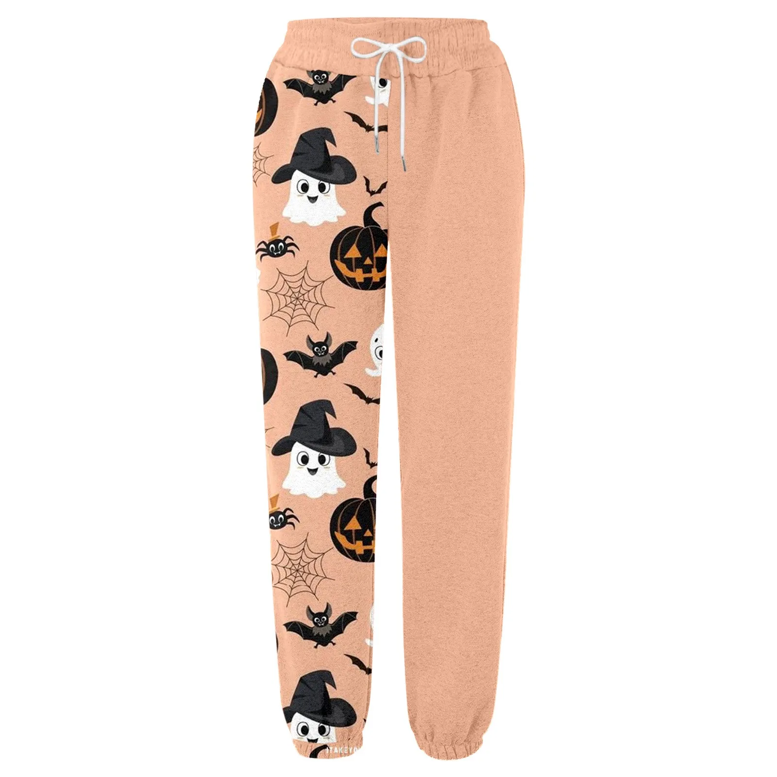 Womens Jogger Pants Loose Long Pants Fashion Halloween Cat Printed Trousers Autumn Winter Baggy Fit Harajuku Kawaii Sweatpants