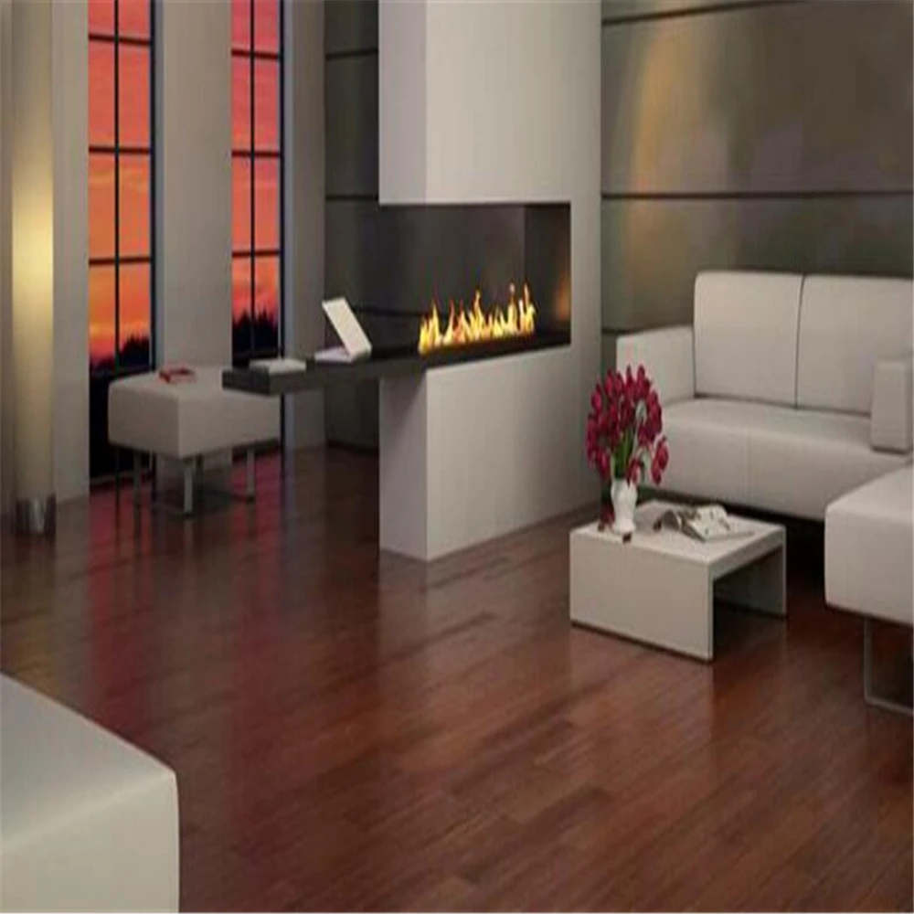 tuya wifi bio kamin rectangular bio ethanol fire  real flame electric fireplace
