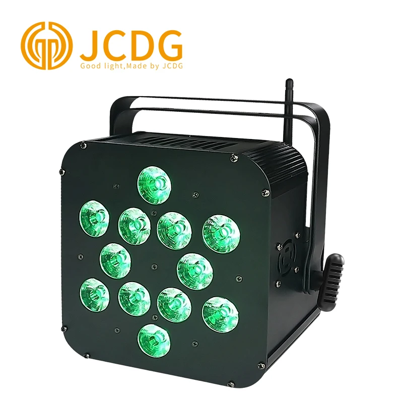 JCDG Wireless Battery DMX LED Par Light 6x18W RGBWAUV 6in1 APP Control Support for Party Hotel Concert Wedding Wall Wash