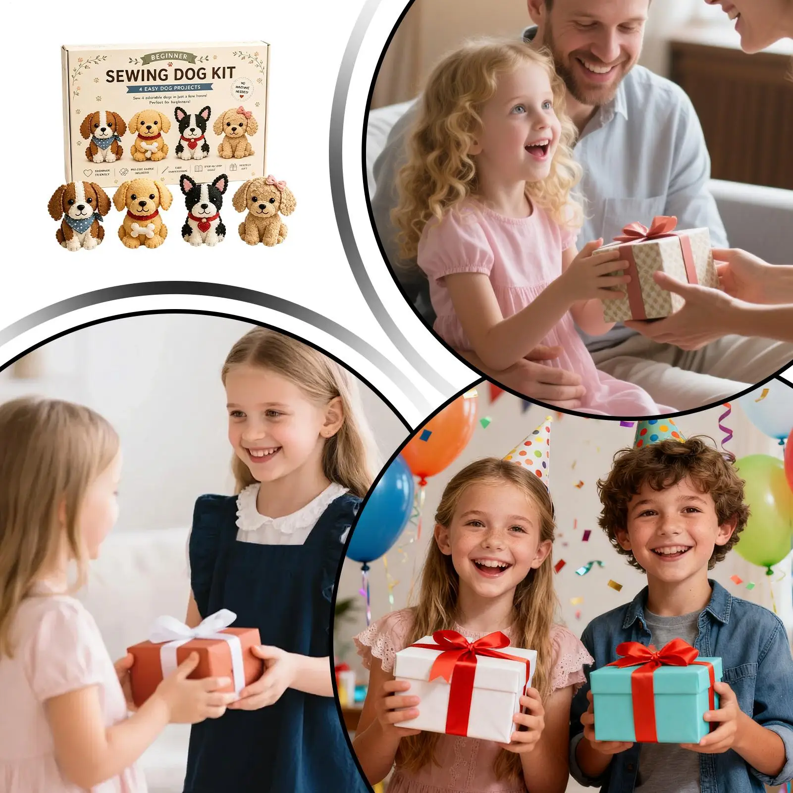 

Animal Sewing Kit For Beginners Beginner-Friendly Felt Cartoon Animal DIY Craft Supplies For Teenagers Adults Mother DIY