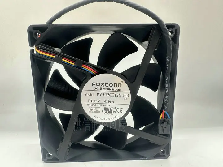 

FOXCONN PVA120K12N-P01 DC 12V 0.90A 120x120x38mm 4-Wire 120MM Cooling Fan