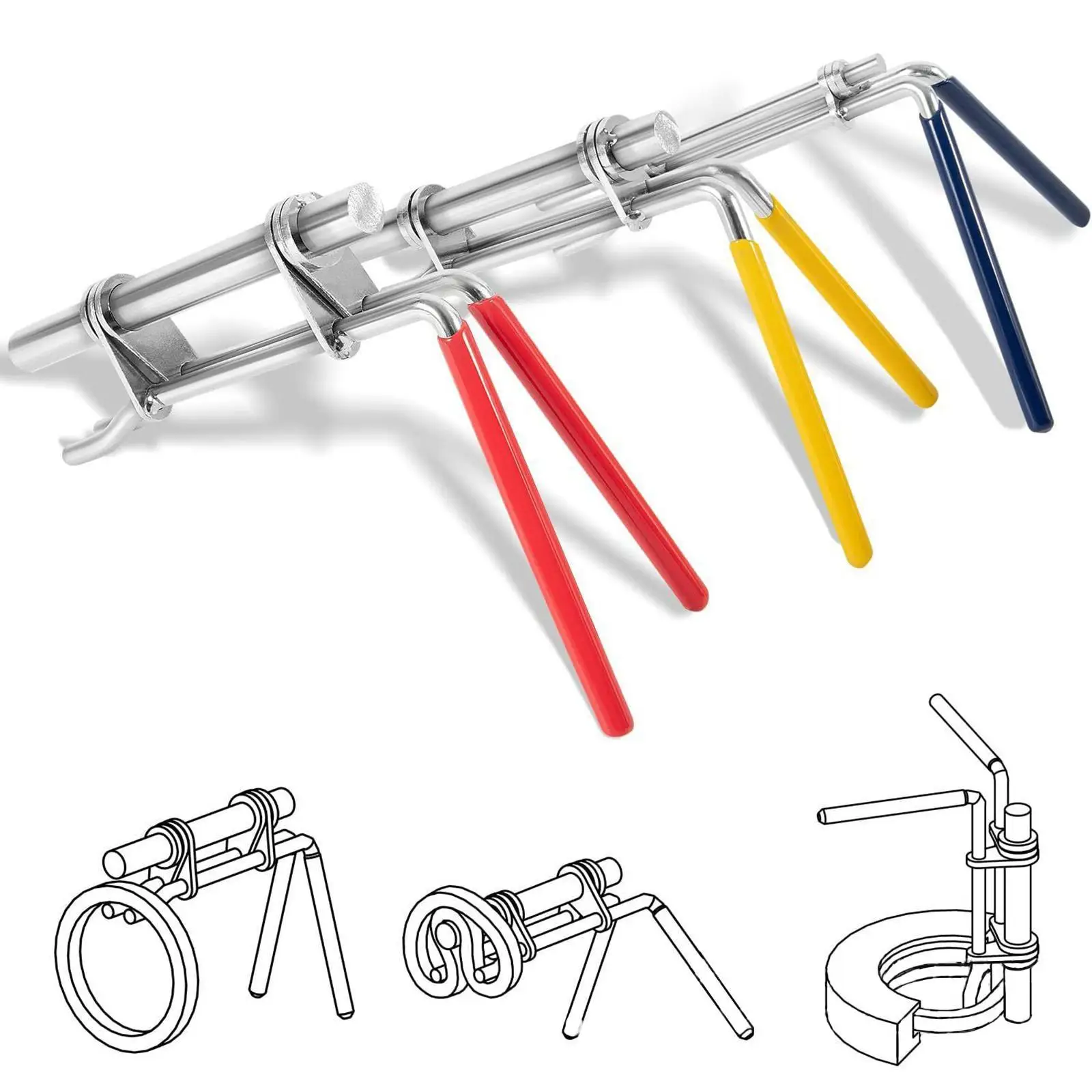 

Комплект для установки уплотнений гидроцилиндров J05321: Многоразмерный инструмент для ремонта U-образных уплотнений для автомобилей, экскаваторов, погрузчиков
