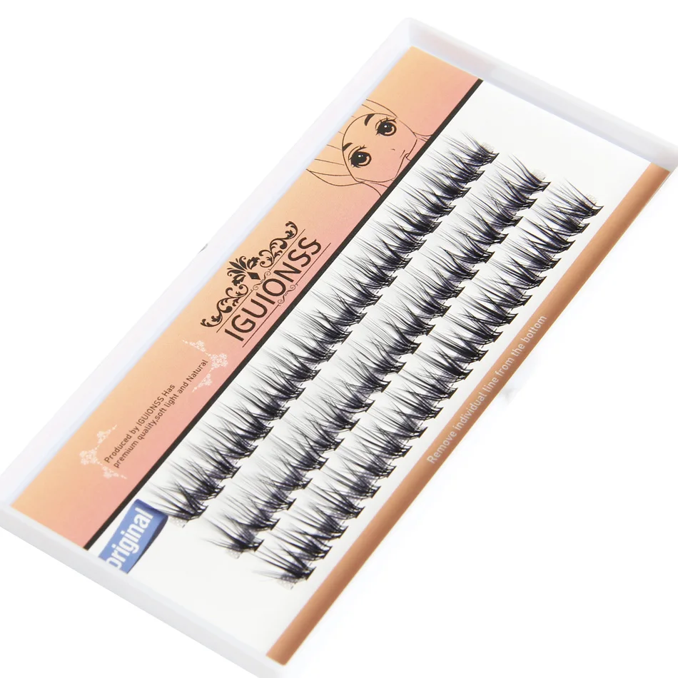 IGUIONSS 30D L Curl Super Cluster Extension ciglia Natural Individual Lashes forniture per Extension ciglia in seta