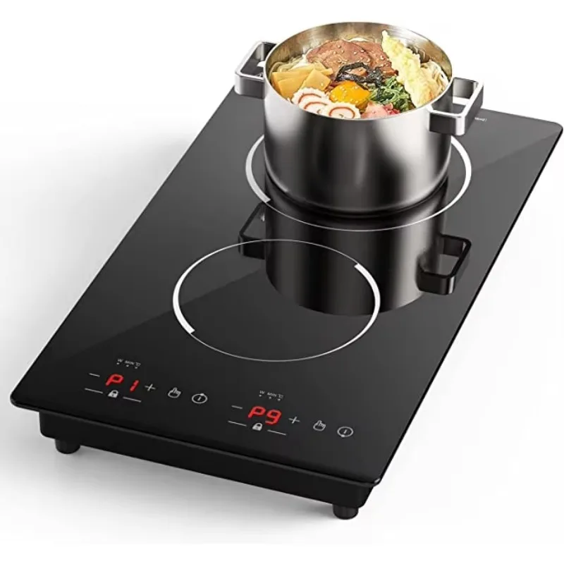Commercial Built-In 2 Plates Electric Stove Induction Cooker Infrared Cooker Touch Screen Double Cooker Burner Induction Cooktop