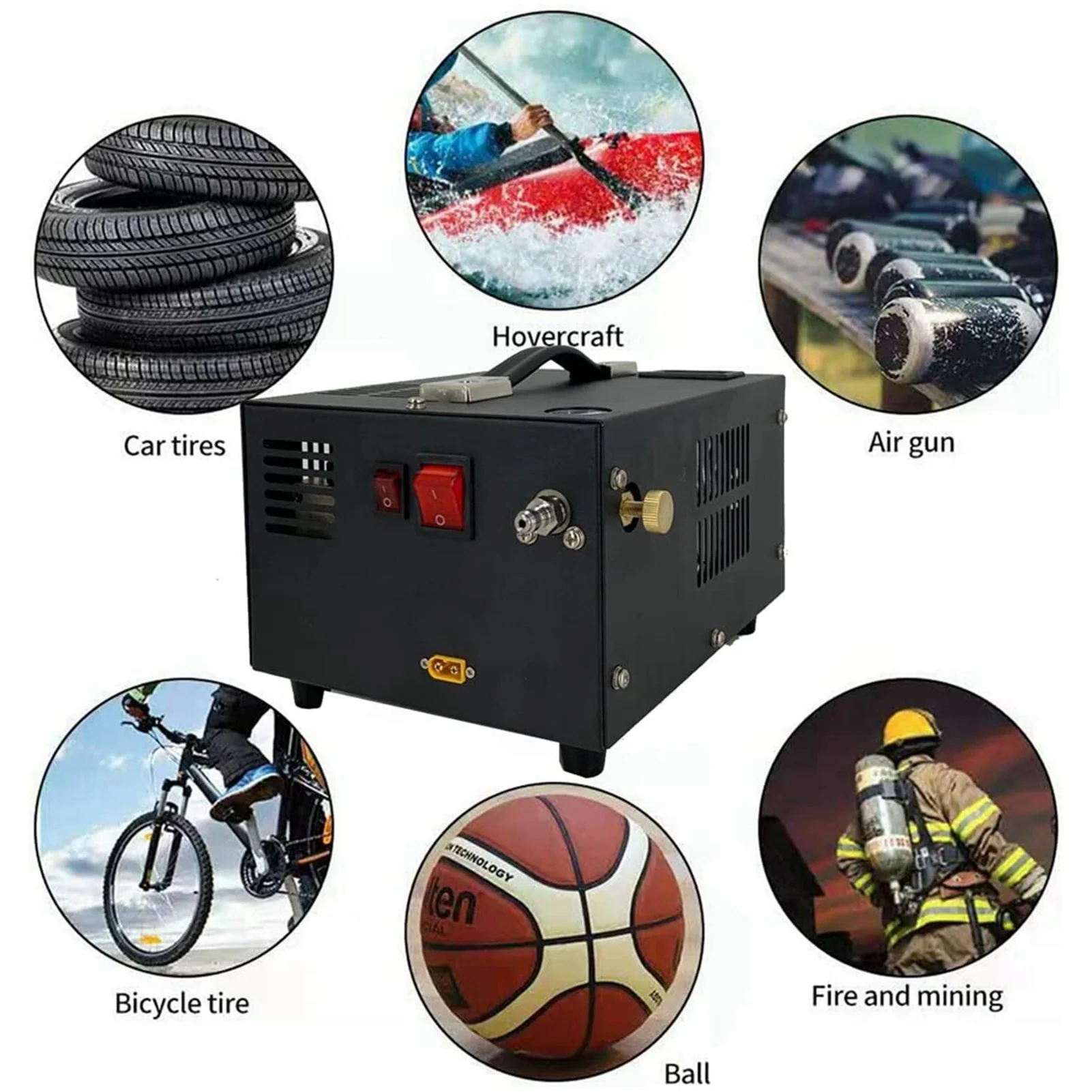 

4500PSI Electric High Pressure Air Compressor with Barometer Intelligent Portable Air Compressor Pump Outdoor Air Compressor