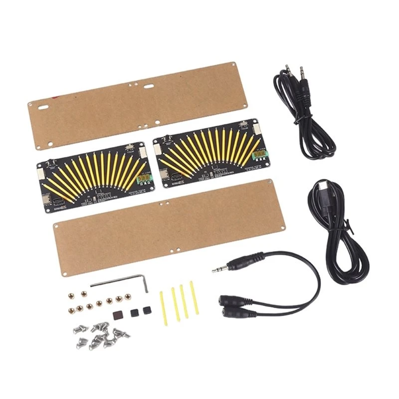 AS60-AK-DB16VU Retro Level Indicator Dual Channel Music Meter LED VU Meter 16-Bit Music Spectrum Display