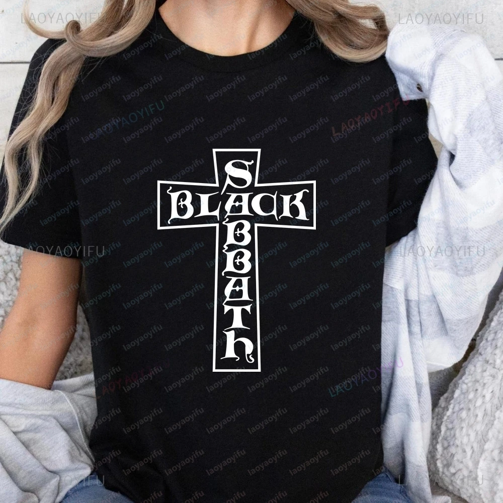 Black Sabbath Punk Band Summer Trend Harajuku Short-sleeved Men's and Women's Universal Shirt Large-sized T-shirt