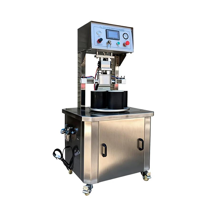 Vacuum Capping Machine for Tin Vegetable Can with High-Power Pump & PLC Touchscreen Operation