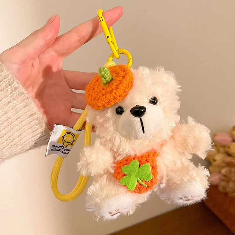 1 stücke Nette Cartoon Bär Plüsch Puppe Anhänger Schlüsselbund Exquisite Bär Gefüllte Puppen Spielzeug Tasche Charme Auto Schlüssel Dekorationen Kinder spielzeug