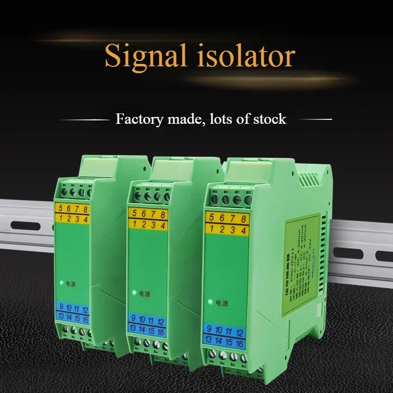 Signal isolator 4-20mA more in more out  DC current voltage transmitter distribution conversion module  one in one out 0-10V