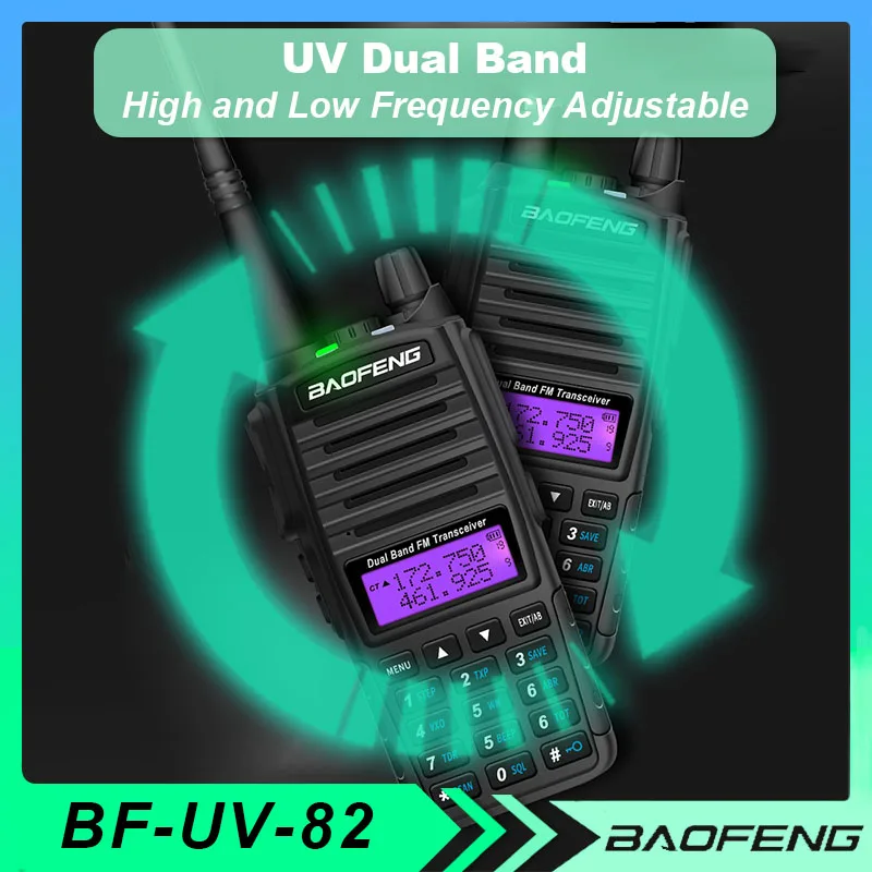 BaoFeng UV-82 Walkie Talkie Dual Band HF Transceiver High Power 5/8W Long Distance Radio Amateur Radio Mobile VHF UHF Transceive