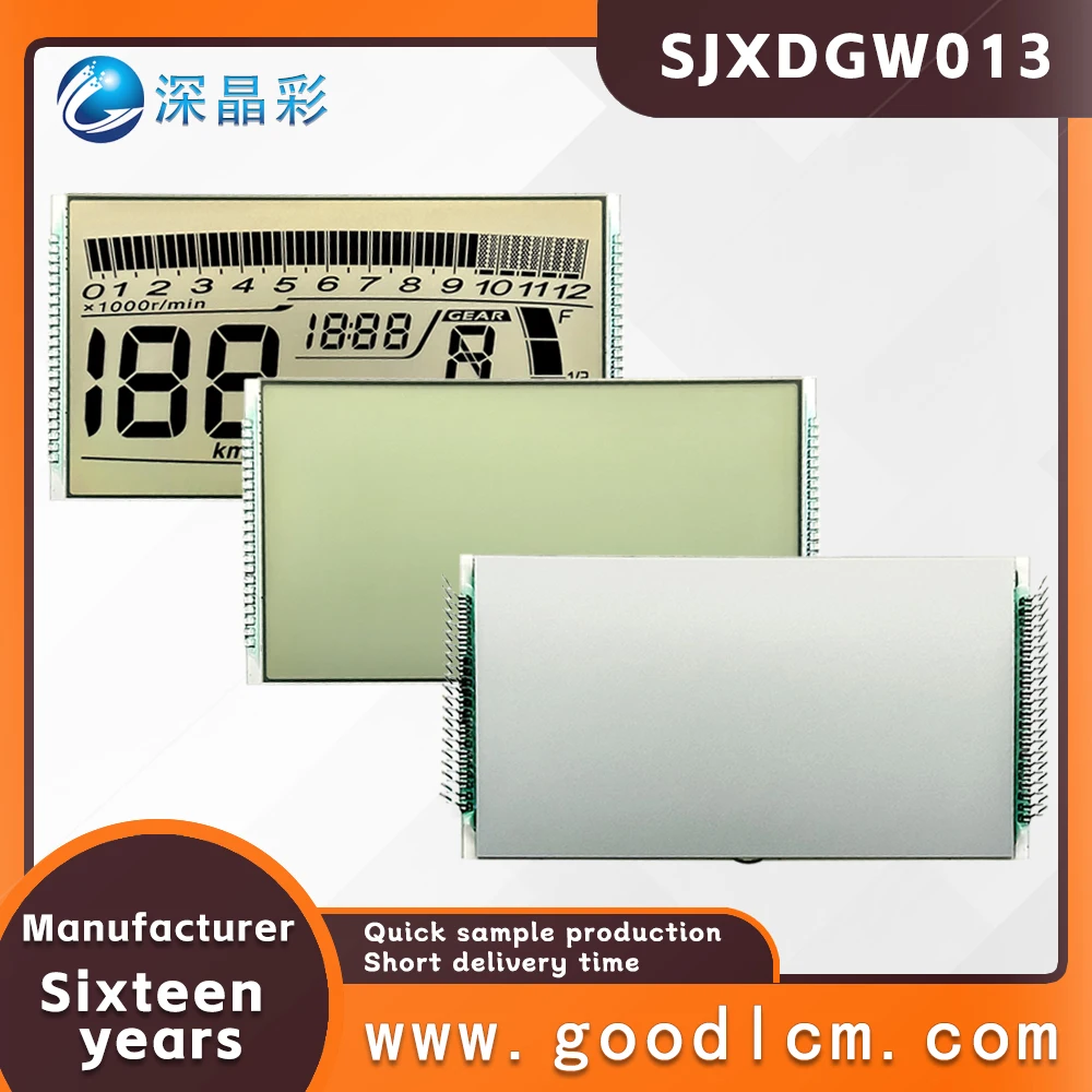 Painel de código de segmento personalizado display lcd sjxdgw013 htn positivo 5.0v veículo segmento antirreflexo display lcd