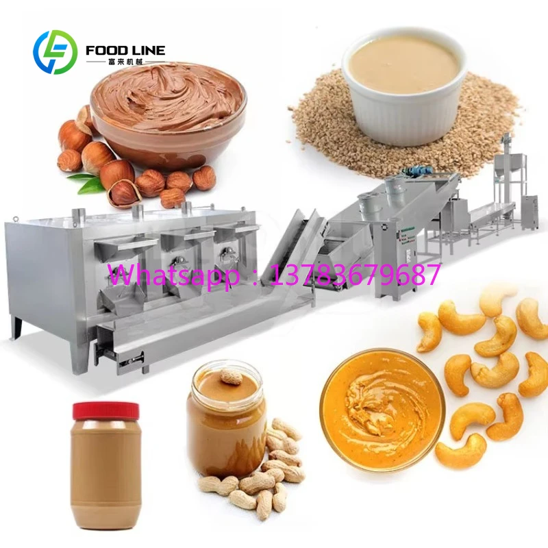 

Customized Full Automatic Industrial Hazelnut Paste Make Manufacturer Nut Butter Production Line for Peanut Butter