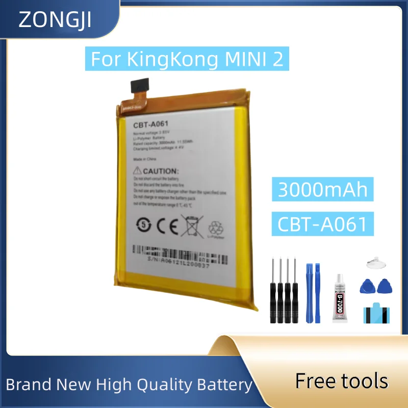 

Новый аккумулятор 3000 мАч 3,85 В для прочного телефона KingKong MINI 2, 4-дюймовый аккумулятор для телефона + бесплатные инструменты