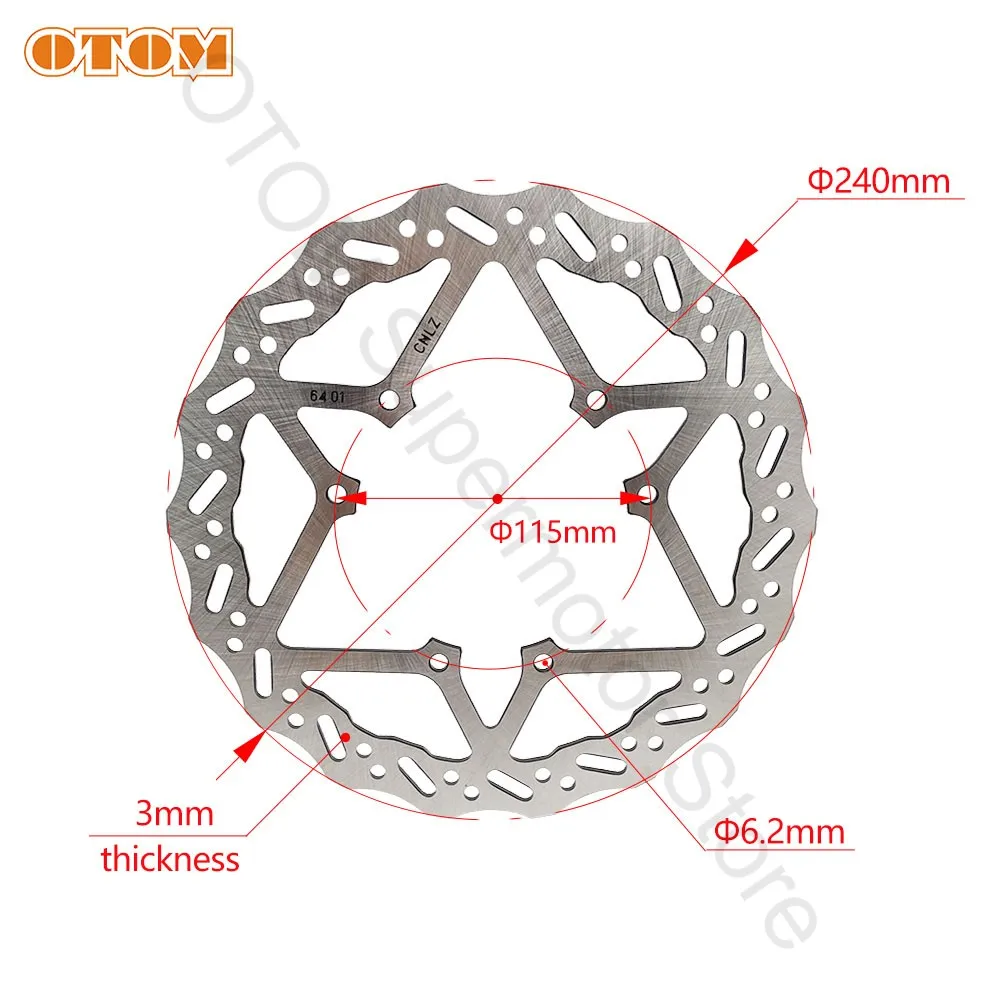 For Surron Ultra Bee Motorcycle Front Rear Brake Disc 6 Hole 240mm  Brake Plate Electric SUR-RON UltraBee Off-road E Bike Parts