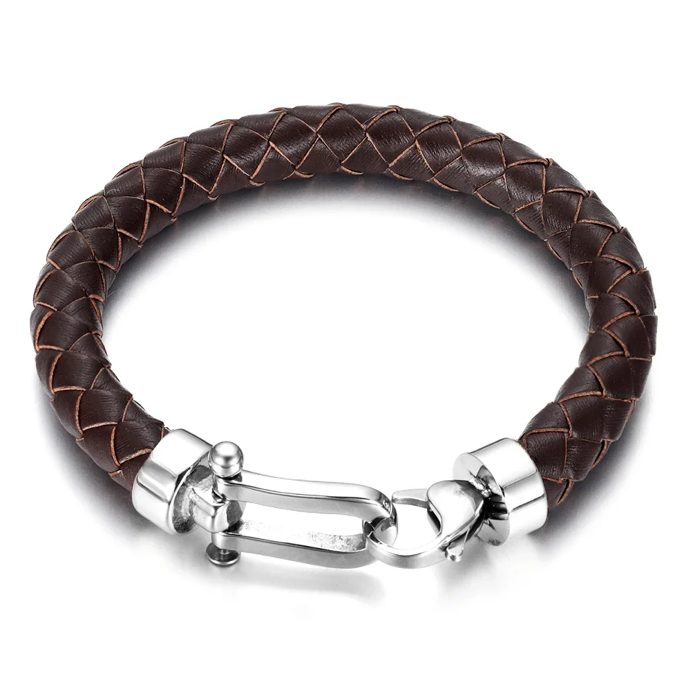 1Meter 8mm Braided Round Leather Rope Uninterrupted Cord for DIY Men Bracelet Jewelry Craft Making Leather Accessories