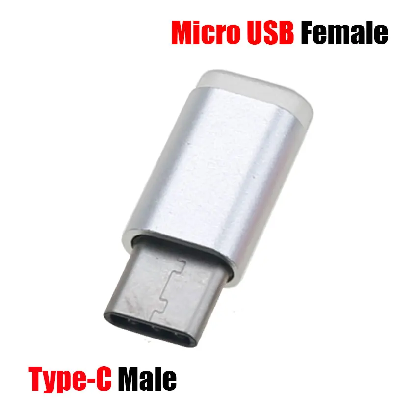 1Pcs Micro USB To Type C Male Female Adapter Plug For Android Smart Phone Tablet USB Type C To Micro USB Connector Converter