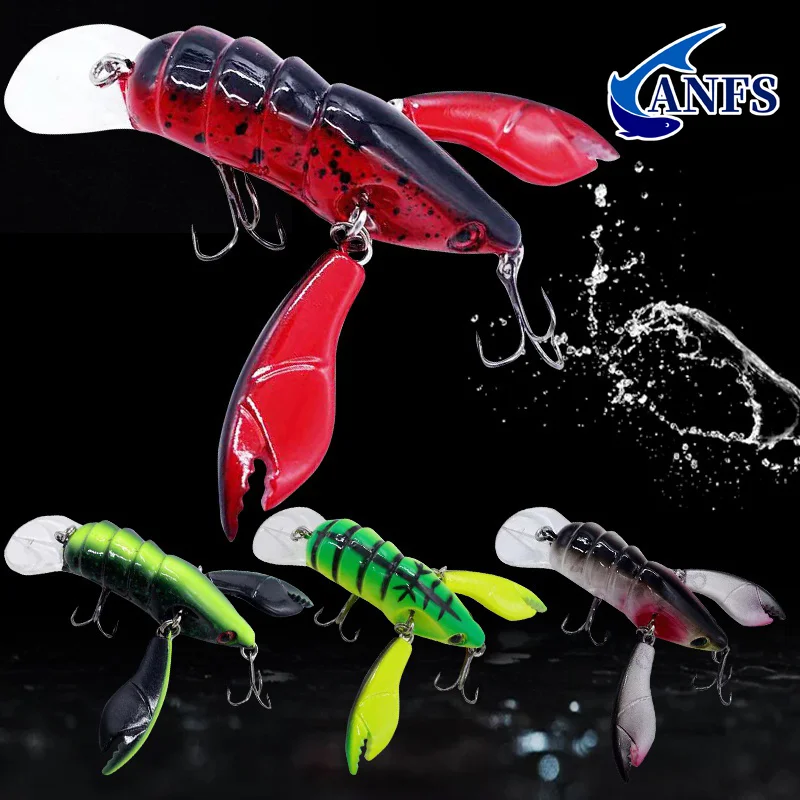 1pc Jointed Craw Lure Cool Fishing Lures Artificial Baits Fishing Acccessory