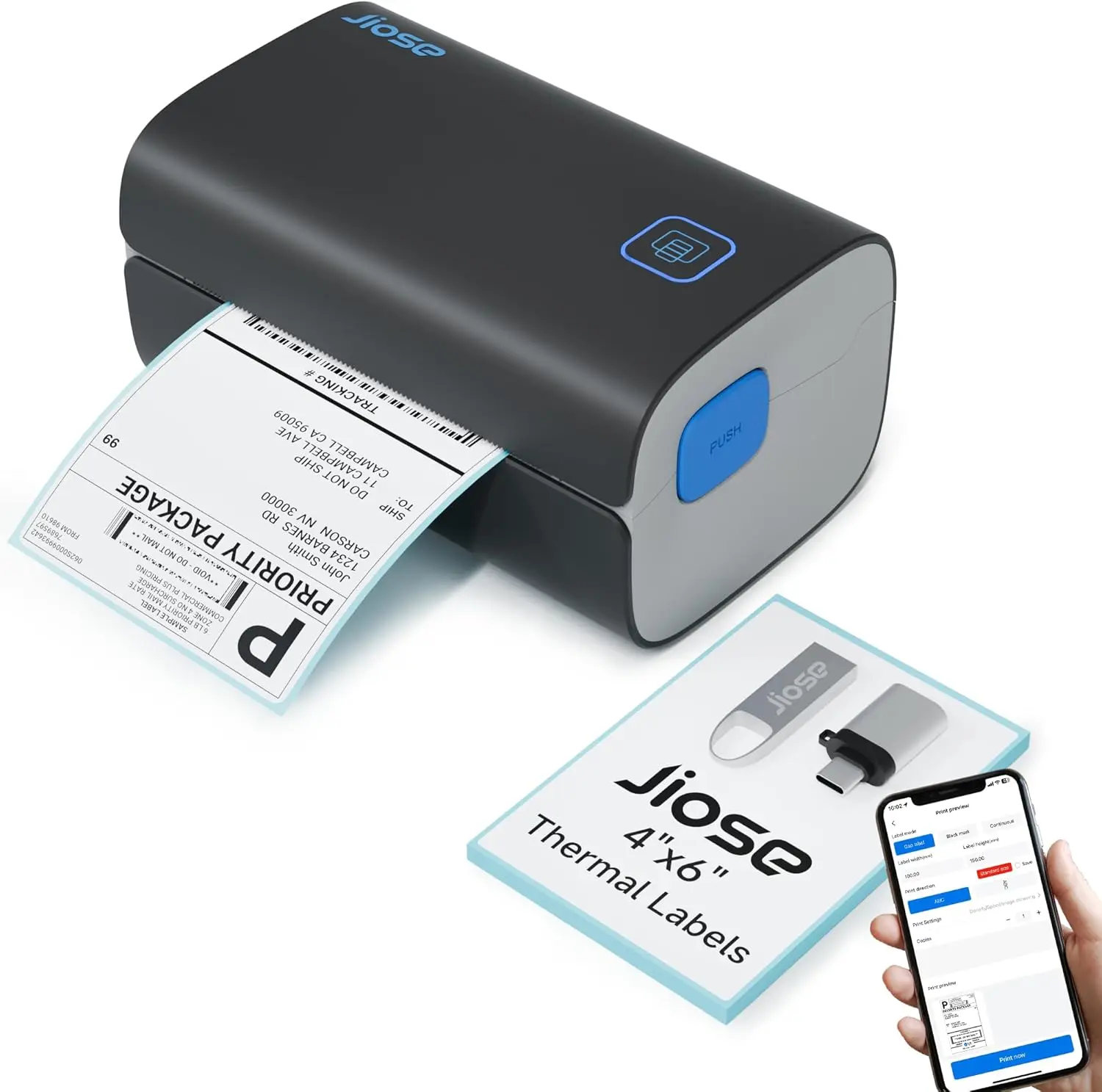 

Shipping Label Printer for Shipping Packages - Barcode Label Printer - 4x6 Desktop Thermal Label Printer