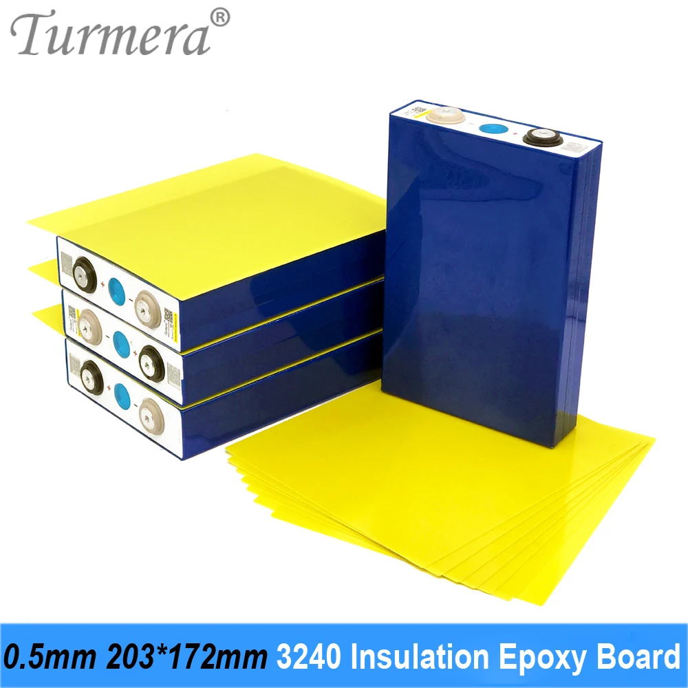 Turmera 3240 Insulation Epoxy Board 0.5mm Thickness 203*172mm for 3.2V 280Ah 320Ah 310Ah 90Ah 12.8V Lifepo4 Battery Pack Diy Use