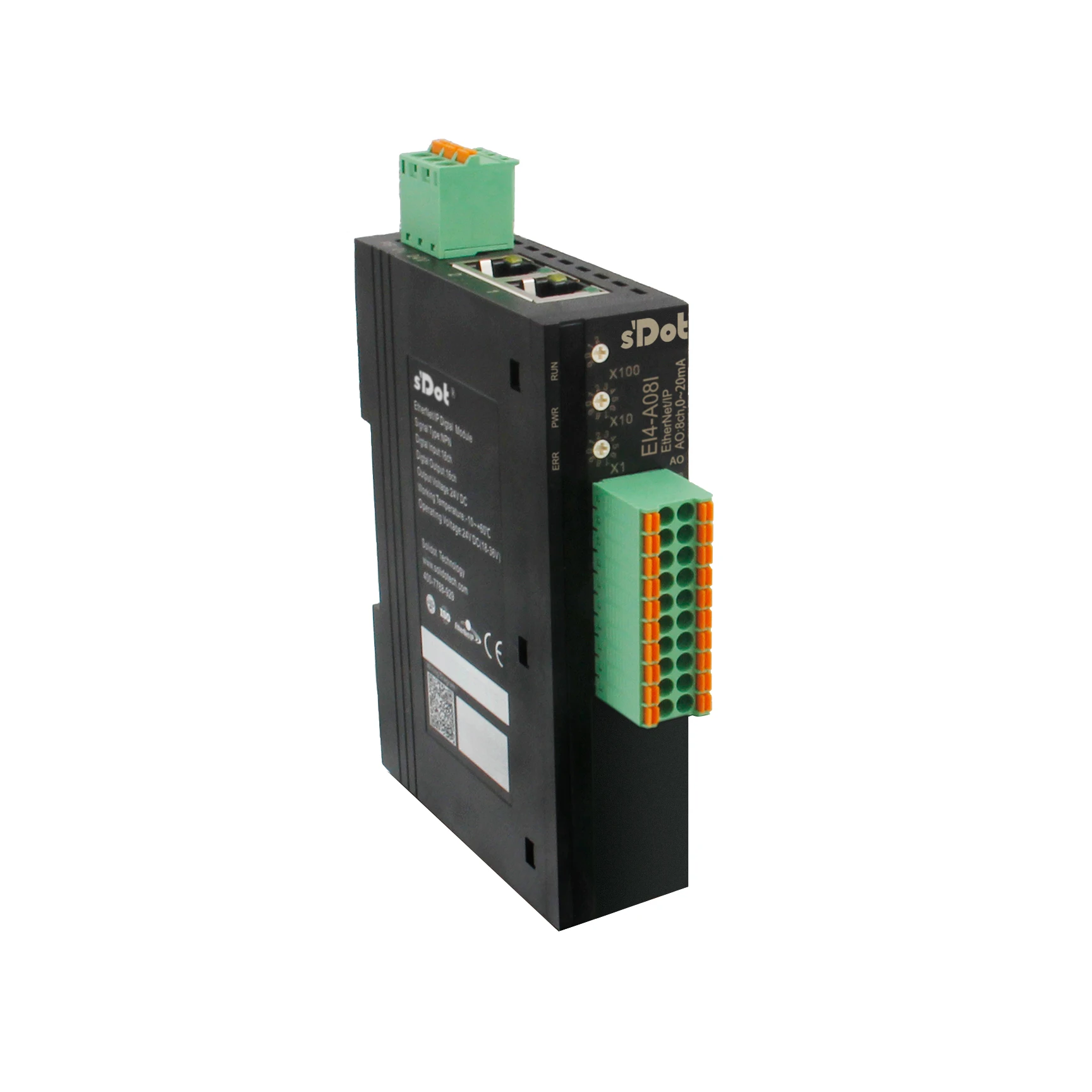 Remote Io I/O Module Ethernet/Ip Geïntegreerde 8-kanaals Analoge Stroomuitgang 0.1% Nauwkeurigheid | EI4-A08I