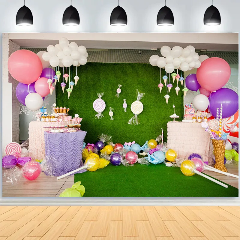 Rainbow Backdrops Props para Fotografia, Balões Coloridos, Arco, Photo Background, Bebê Recém-nascido, Festa de Aniversário, Unicórnio, DF-07