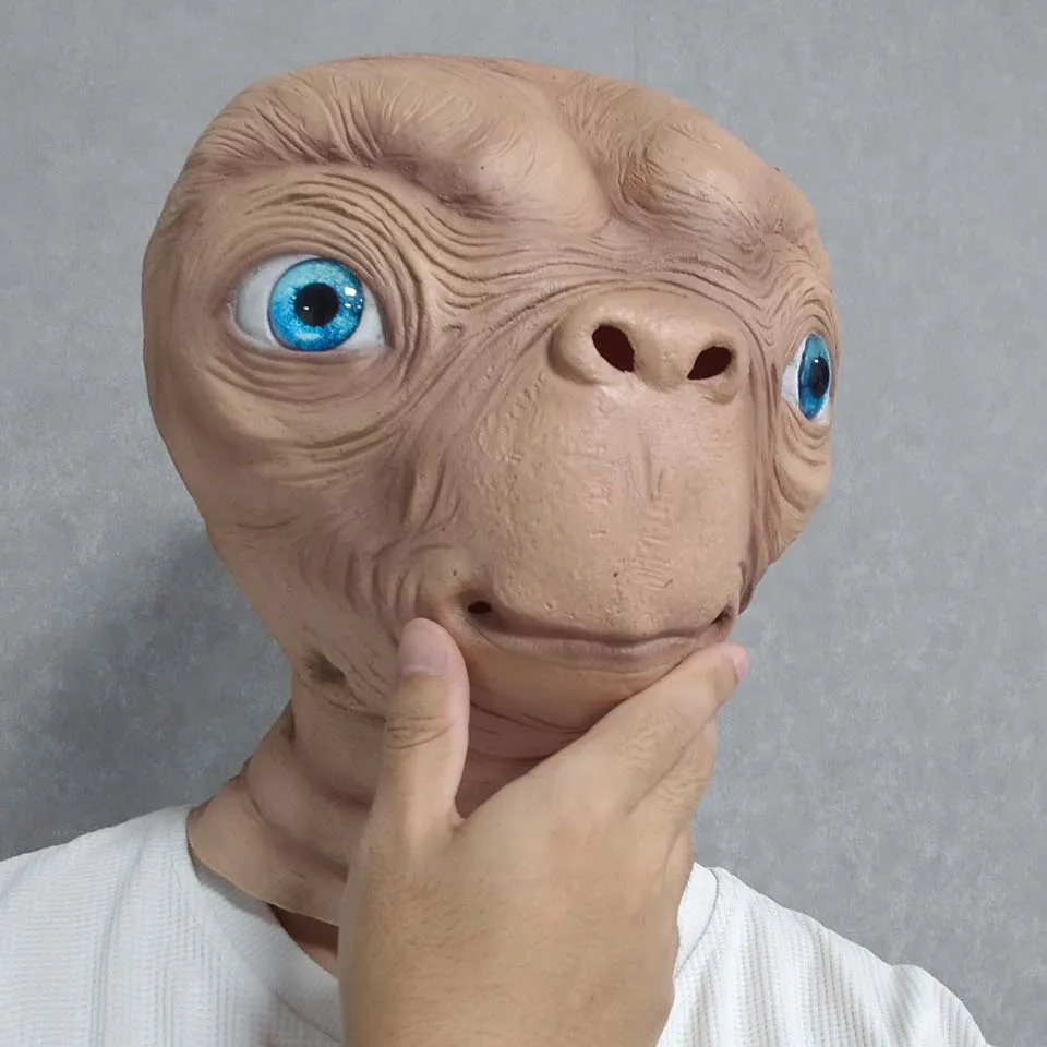 Topeng Latex Alien ET Realisti - Latex Alien Mask Realistic ulasan dan harga