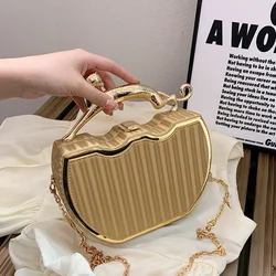 Fashion high-quality women's banquet clutch bag new summer portable box bag personality chain single shoulder crossbody bag