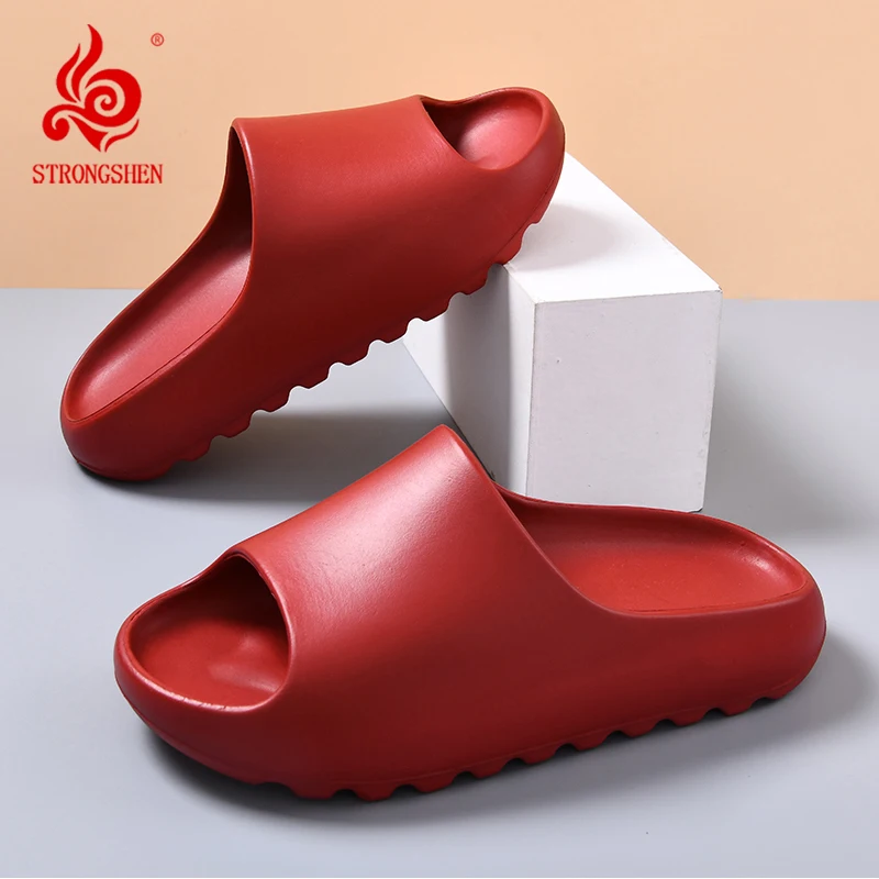 Fashion Men Slippers Summer Lightweight Soft Thick Soled EVA Home Bathroom Slippers Comfort Massage Indoor Slides Shower Shoes