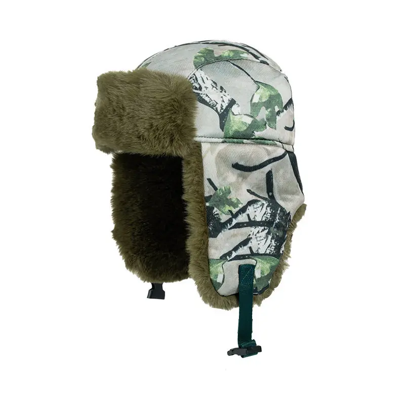 

Зимняя уличная шапка с защитой для ушей, теплая камуфляжная ветрозащитная шапка для зимы